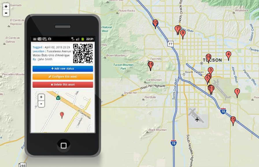 Asset Tracking with map